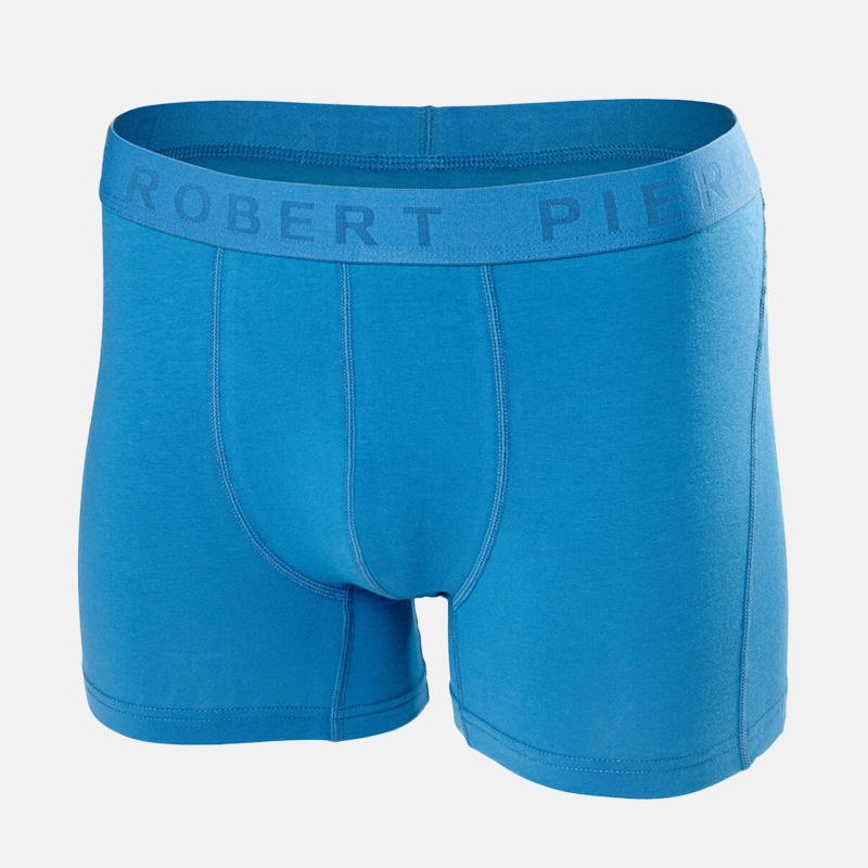 Boxershorts herre økologisk bomull med bred strikk i livet farge ocean teal